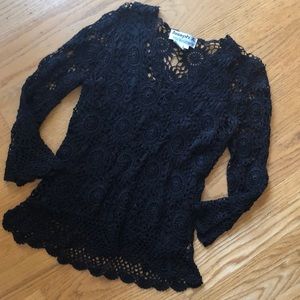 Joseph A. Black lace blouse
